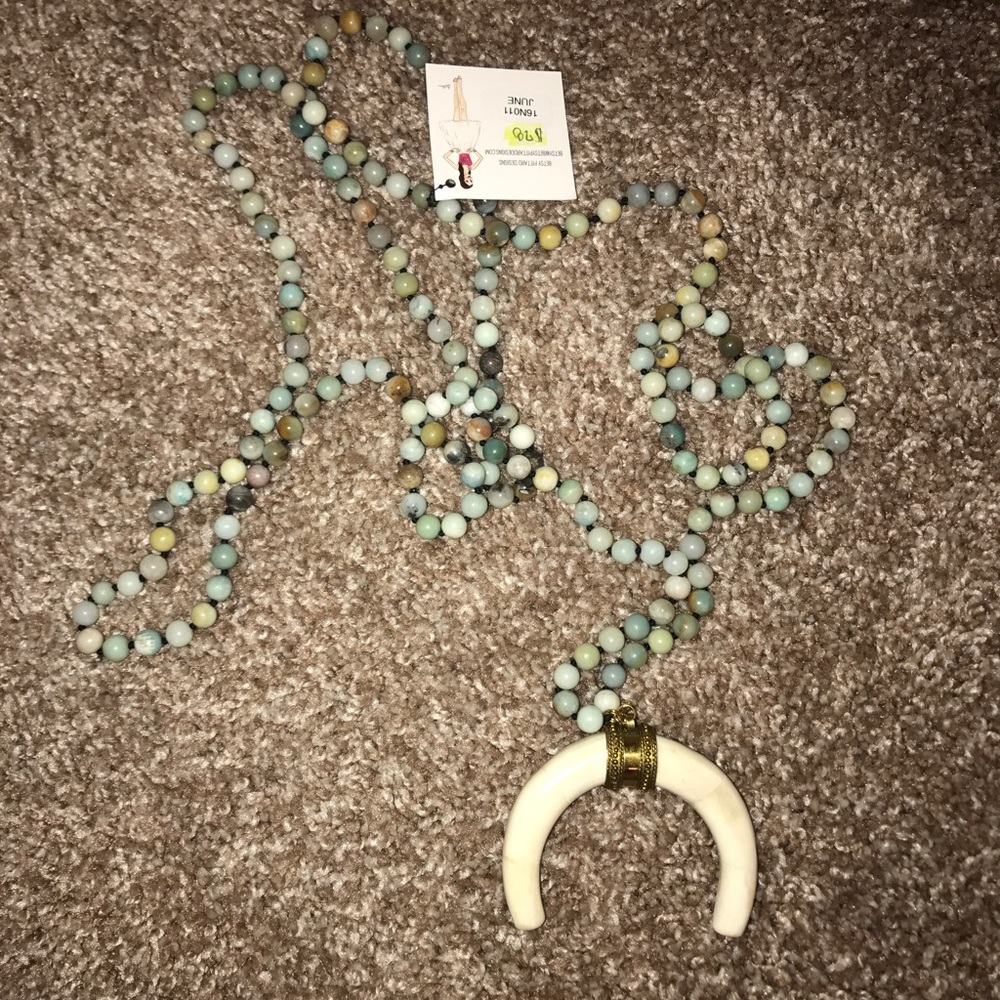 Long horn necklace